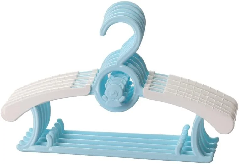 چوب لباسی کودک قابل تنظیم NC، چوب لباسی لباس بچه ضد لغزش، چوب لباسی شلوار نوزاد، چوب لباسی لباس قابل حمل، چوب لباسی کمد کودک زیبا برای لباس نوزاد، هدیه برای دختر پسر نوپا 10 عدد