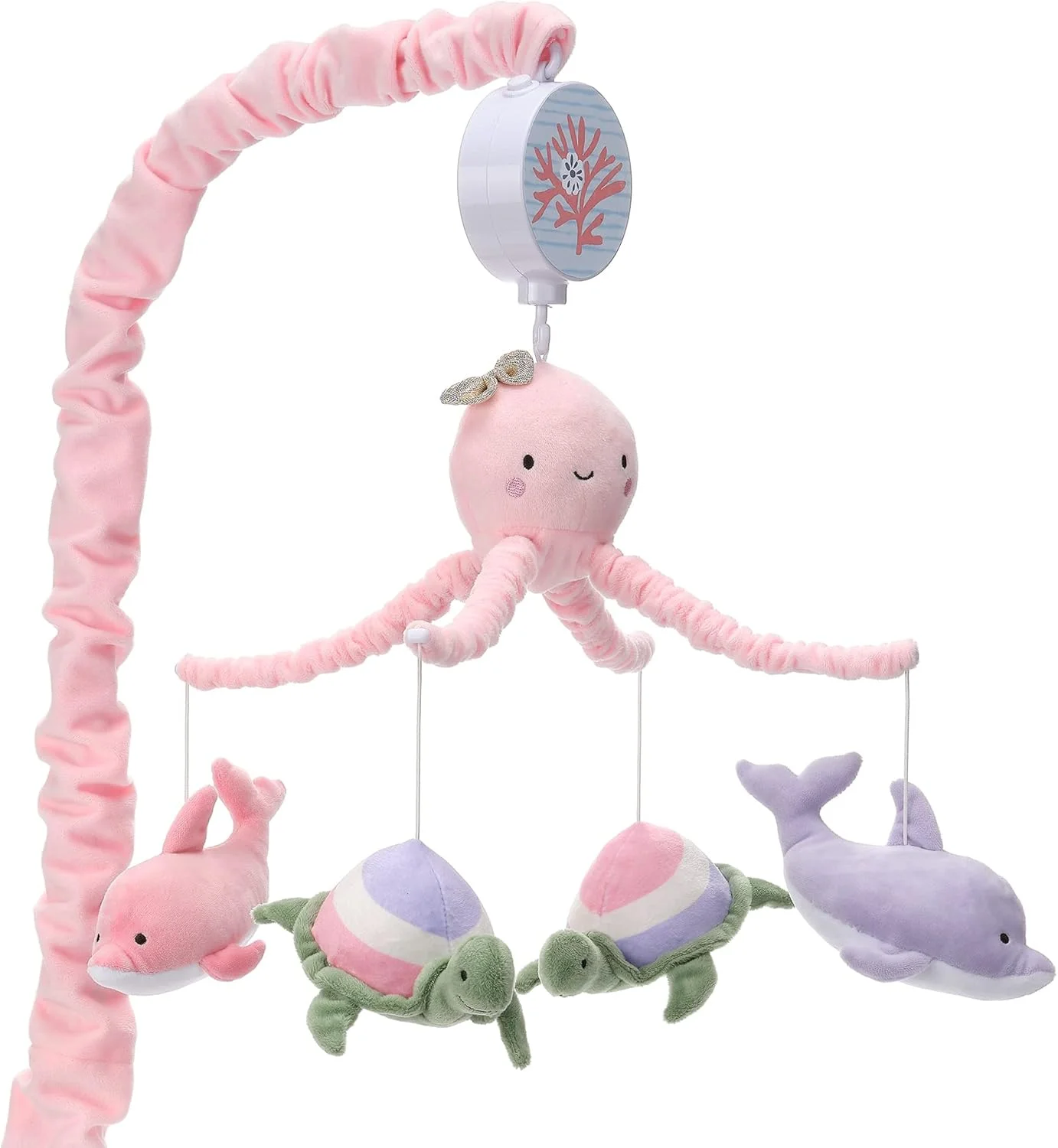 آویز موزیکال تخت نوزاد با طرح دلفین و لاک پشت Lambs & Ivy Sea Dreams