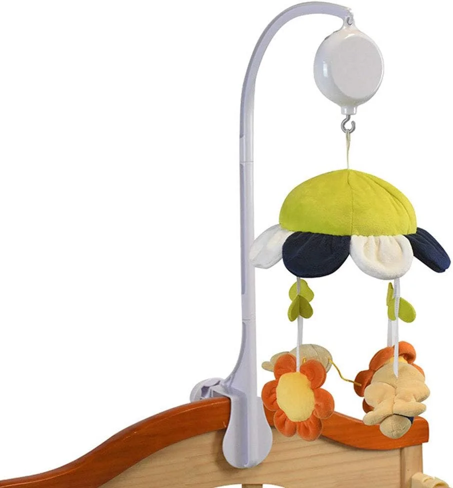 نگهدارنده آویز تخت نوزاد، پایه بازوی آویز تخت نوزاد برای دختر و پسر - بدون اسباب بازی (سفید)