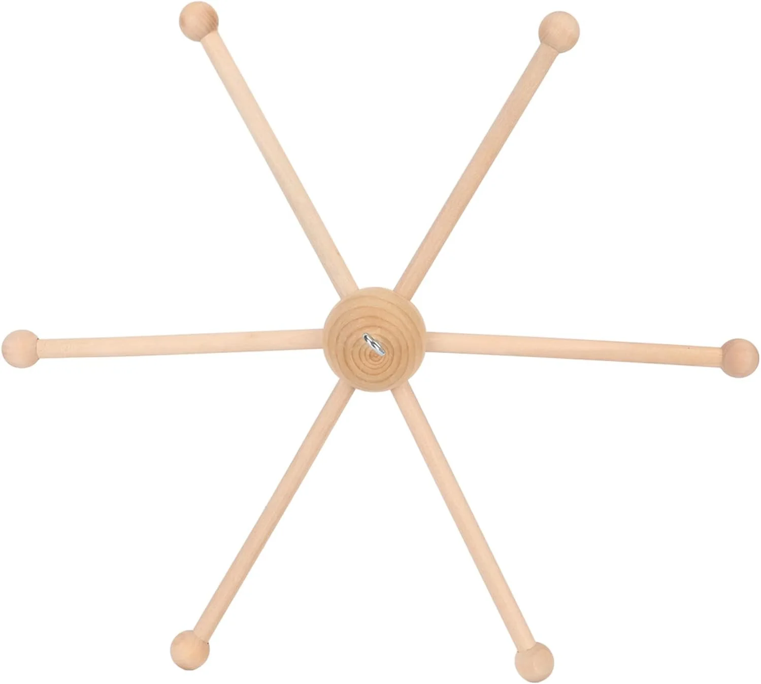 آویز تخت نوزاد با قاب چوبی، آویزهای بادی کروی چوبی شش فوتی برای نوزاد، آویز زنگ بادی برای تخت نوزاد، صنایع دستی DIY، لوازم جانبی عکاسی