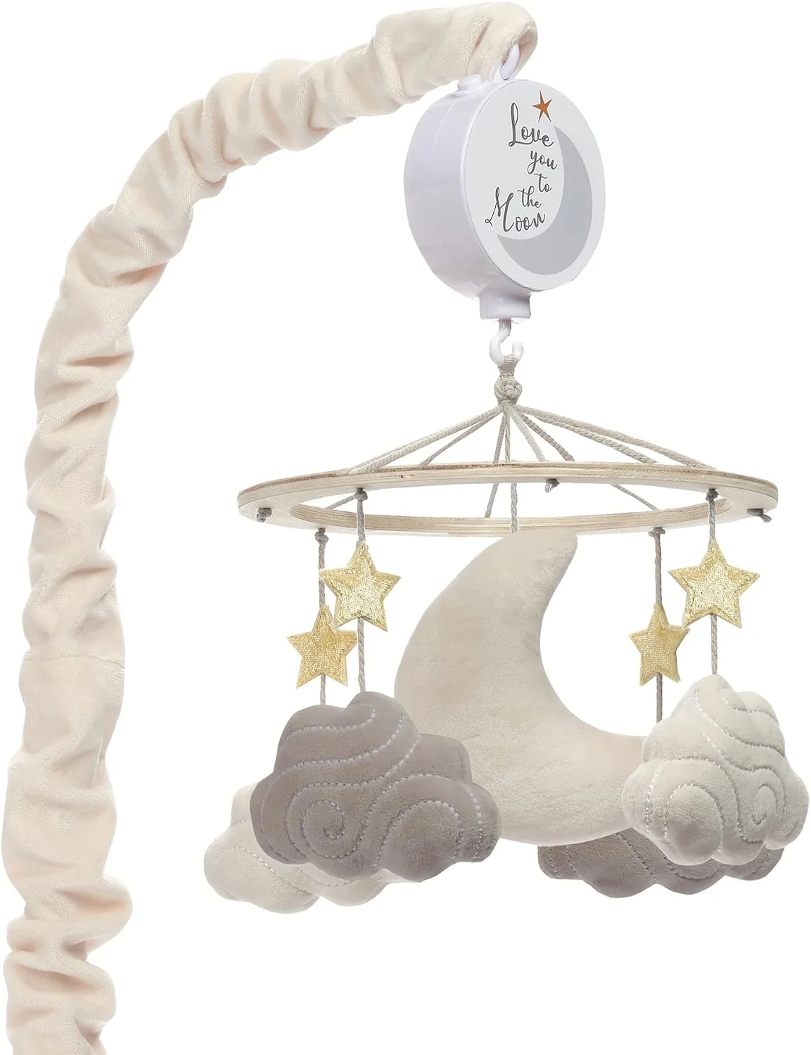آویز موزیکال تخت نوزاد طرح ماه شب بخیر Lambs & Ivy - ستاره/ابر