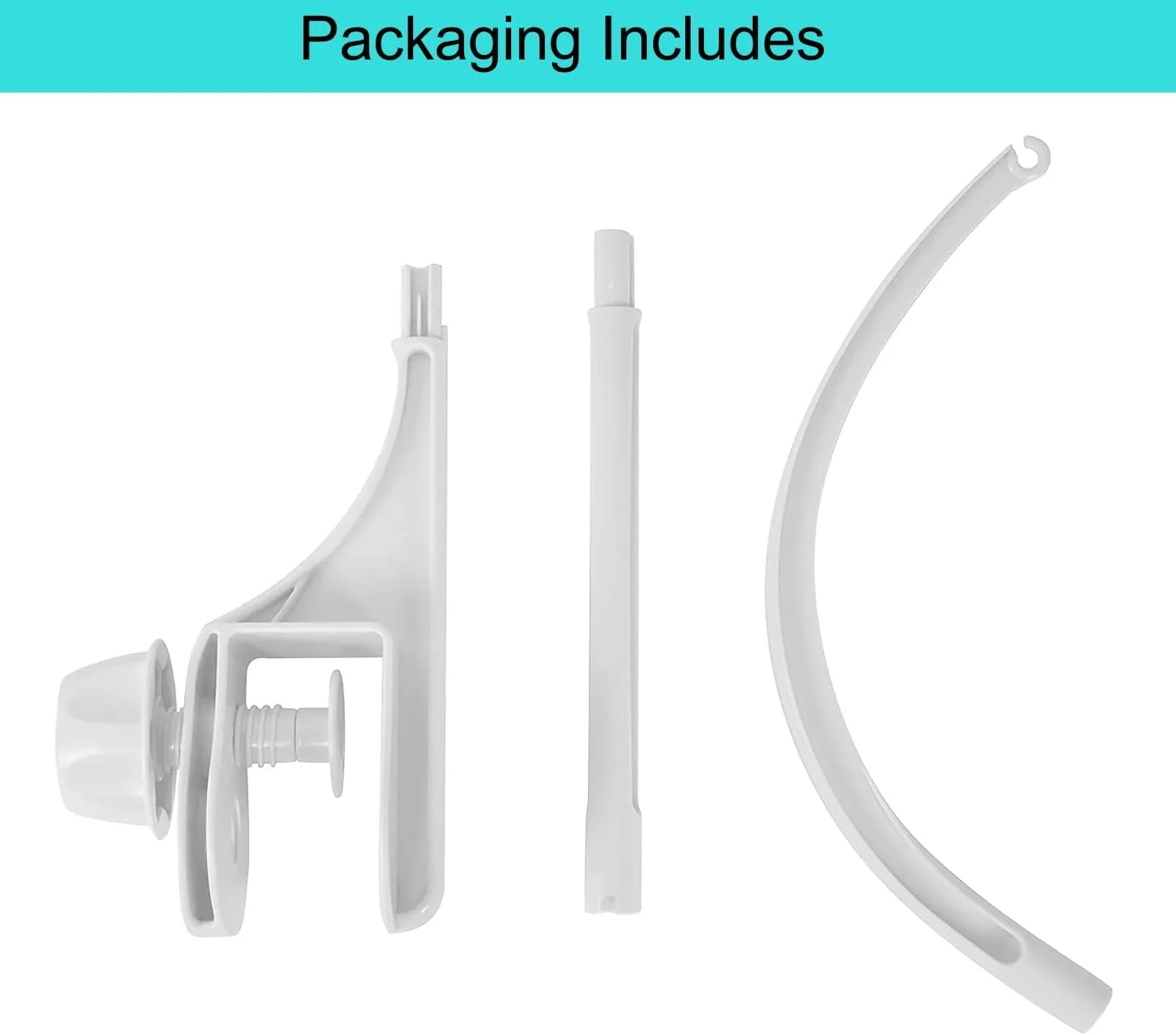 نگهدارنده آویز تخت نوزاد 63 سانتی متری، اسباب بازی های تزئینی تخت نوزاد، جعبه موسیقی چرخشی، بازوی براکت پیچ و مهره