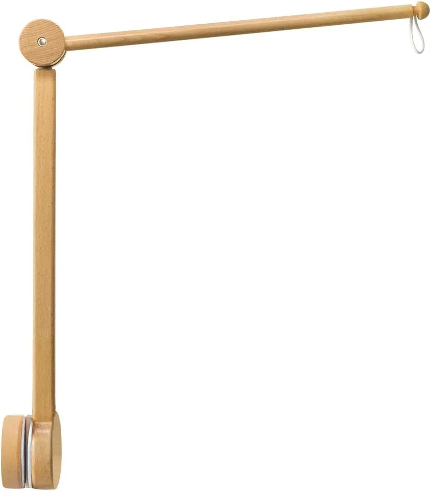 آویز بازویی تخت نوزاد AONTUS، آویز تزئینی تخت نوزاد، بازوی نگهدارنده چوبی راش 100% طبیعی