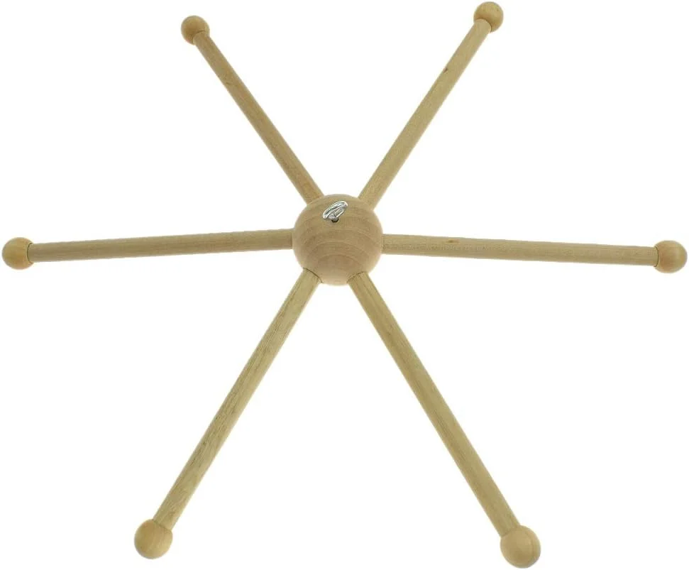 آویز چوبی موبایل کودک، کیت موبایل تخت نوزاد، قاب آویز موبایل اسباب بازی تزئینی صنایع دستی DIY لوازم عکاسی هدیه نوزاد (مدل C)