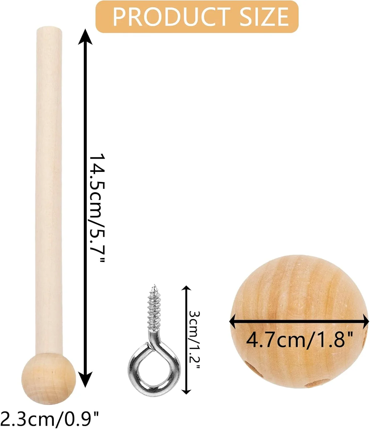 آویز چوبی موبایل کودک، کیت موبایل تخت نوزاد، قاب آویز موبایل اسباب بازی تزئینی صنایع دستی DIY لوازم عکاسی هدیه نوزاد (مدل C)
