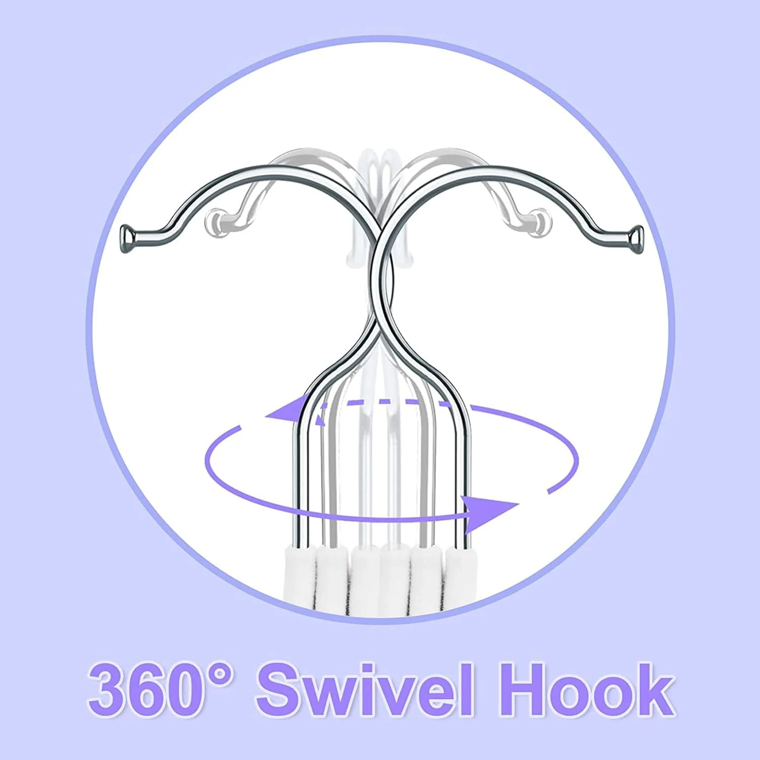 آویز لباس مخملی کودک بسته 50 عددی، 28 سانتیمتر - آویز لباس کودک ضد لغزش، قلاب گردان کروم 360 درجه (سفید، 50 عدد)