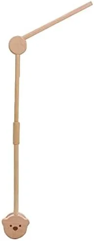 نگهدارنده موبایل کودک طرح خرس چوبی، مناسب تخت نوزاد، میز تعویض، قابل تنظیم ارتفاع، میله آویز برای جعبه موزیکال و آویز تخت