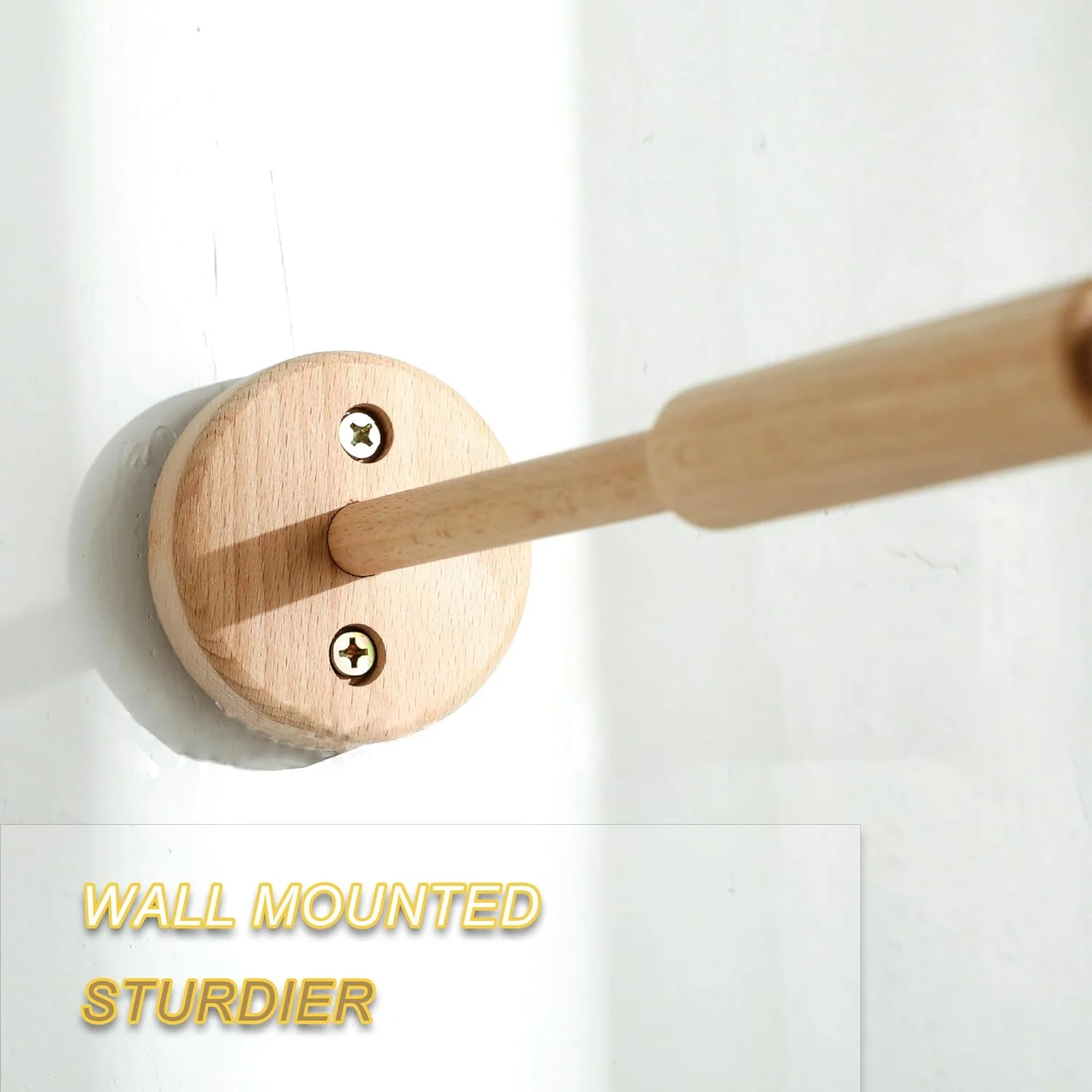 بازوی آویز دیواری تخت نوزاد، نگهدارنده دیواری چوبی طبیعی و محکم، آویز چوبی ایمن برای تخت نوزاد، دکوراسیون دیواری اتاق نوزاد، ایده هدیه برای آویز اسباب بازی تخت