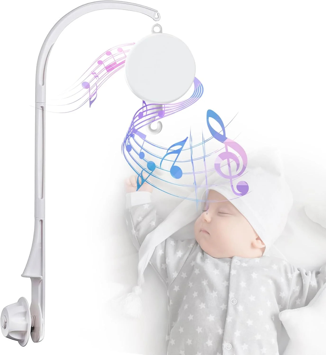 بازوی نگهدارنده آویز تخت نوزاد 26 اینچی، آویز موبایل، مهره براکت با قابلیت تنظیم عرض، آویز موبایل نوزاد