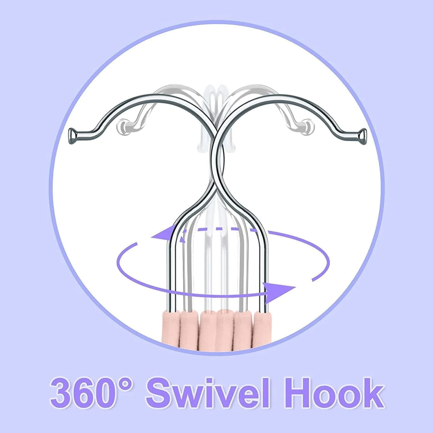 آویز لباس مخملی کودک بسته 10 عددی - آویز لباس کودک ضد لغزش با قلاب چرخان کرومی 360 درجه (صورتی، 35 سانتی متر)