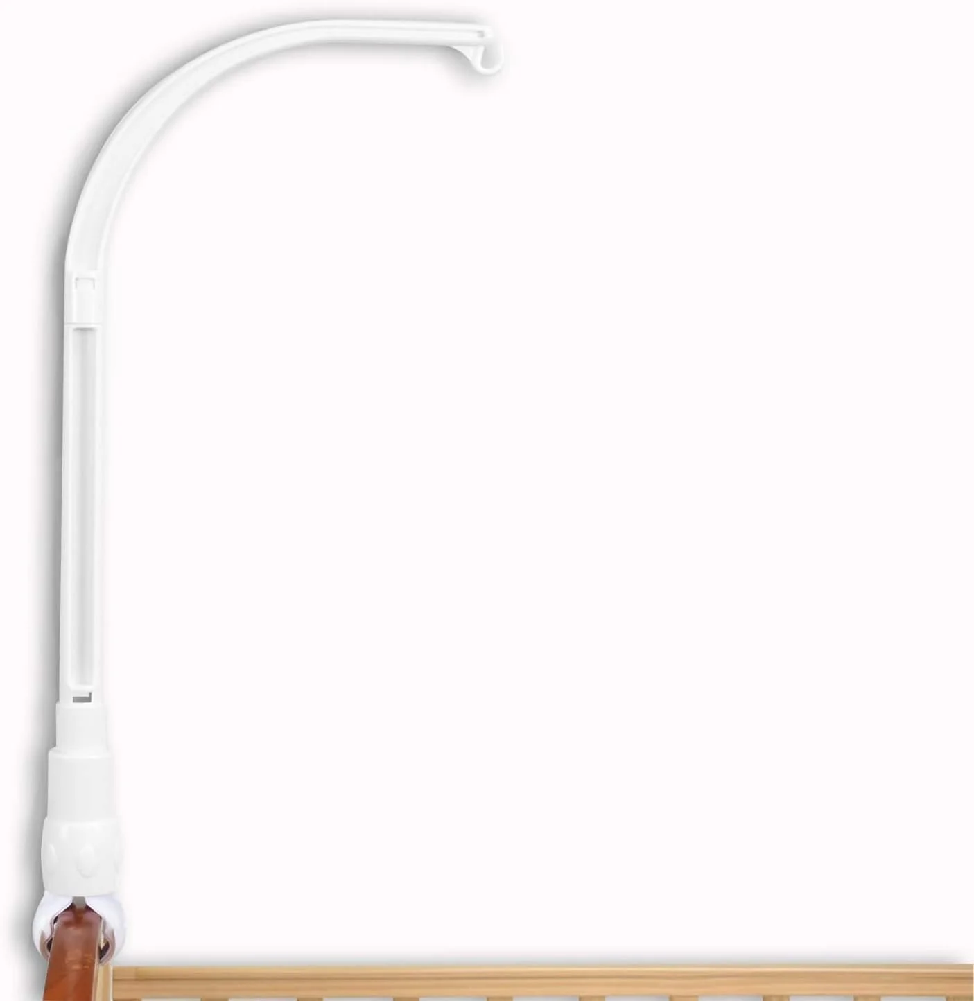 بازوی نگهدارنده آویز تخت نوزاد 58 سانتی متری، بازوی قابل تنظیم تخت نوزاد، براکت تزئینی اسباب بازی DIY (براکت دهان چنگالی)