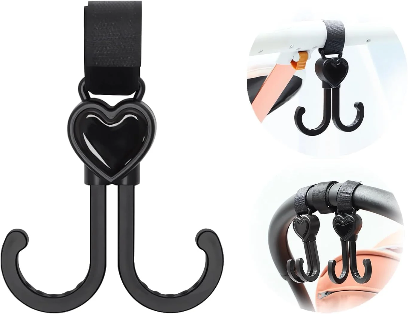 گیره های کالسکه، لوازم جانبی جهانی برای کیف های خرید، گیره های باگی برای کالسکه، کیف دستی، کیف تعویض، گیره های کالسکه برای کیف ها، سازمان دهنده گیره های کالسکه برای کیف های تعویض نوزاد (بسته 6 عددی)