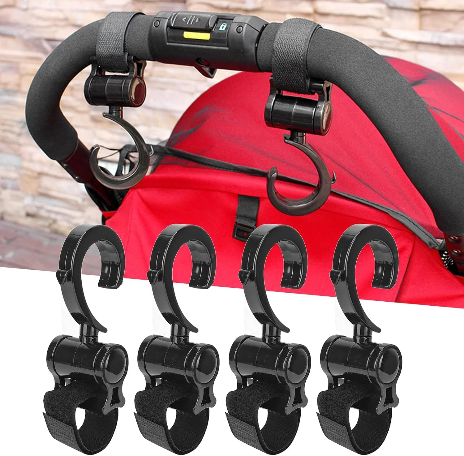 قلاب های کالسکه کودک، قلاب کالسکه، 4 عدد قلاب کالسکه کودک، قلاب های انعطاف پذیر جهانی برای کیف دستی، خرید، کیف پوشک، آویزان کردن اسباب بازی قلاب های کالسکه کودک، قلاب کالسکه، 4 عدد قلاب کالسکه کودک، قلاب های انعطاف پذیر جهانی برای کیف دستی، خرید، کیف پوشک، آویزان کردن اسباب بازی