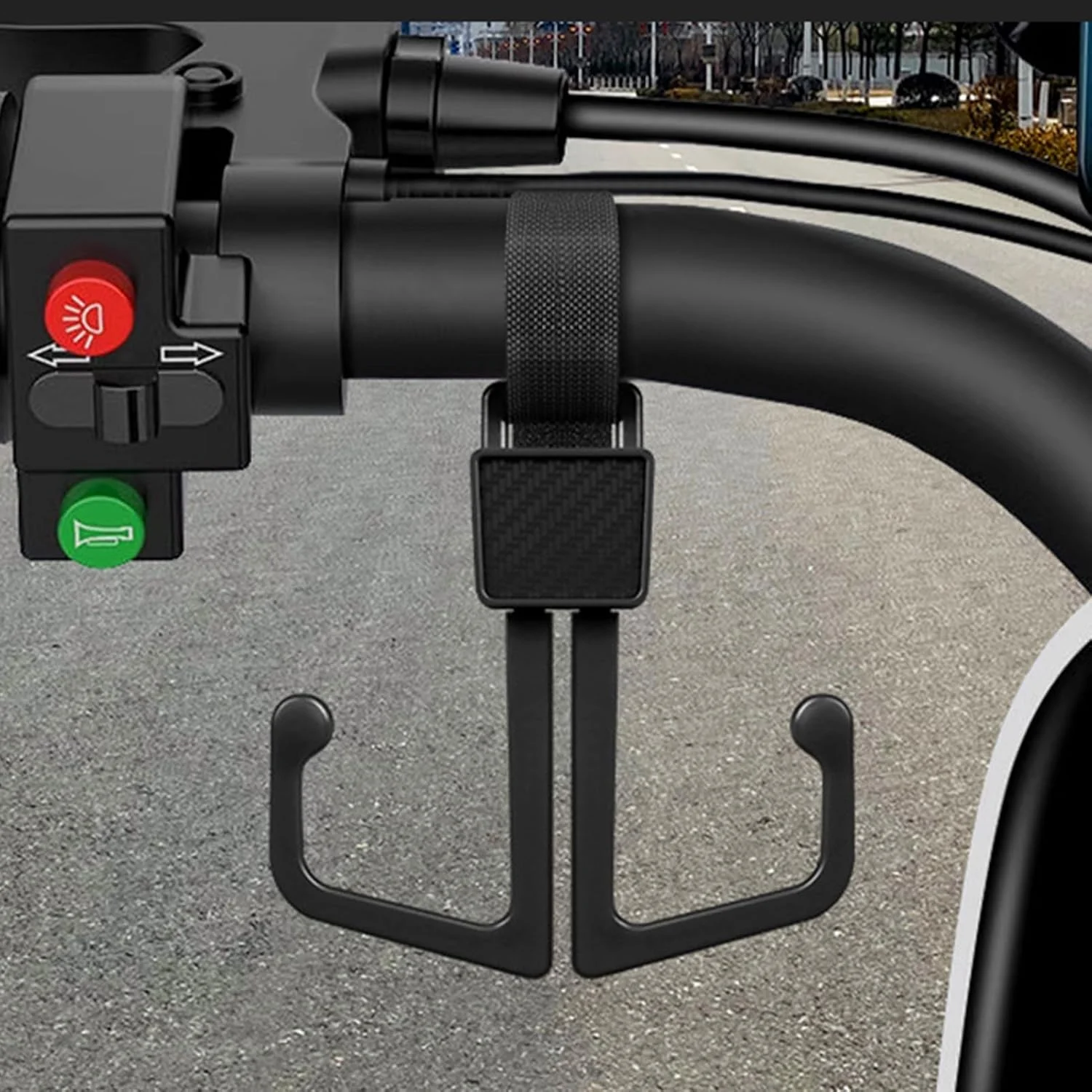 قلاب کیف کالسکه - آویز چرخشی | قلاب فرمان موتور سیکلت، برای رفت و آمد روزانه، کار، سفر در فضای باز، مدرسه، پیک نیک، ساحل، پارک