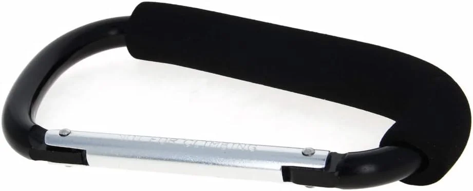 MroMax گیره قلاب دار 2 عددی 160x100 میلی متر، دسته حمل کیف خرید بزرگ نوع D کارابین با اسفنج برای کالسکه بچه، آویز کالسکه، نگهدارنده گیره مامان، حداکثر بار 3 کیلوگرم، مشکی MroMax گیره قلاب دار 2 عددی 160x100 میلی متر، دسته حمل کیف خرید بزرگ نوع D کارابین با اسفنج برای کالسکه بچه، آویز کالسکه، نگهدارنده گیره مامان، حداکثر بار 3 کیلوگرم، مشکی