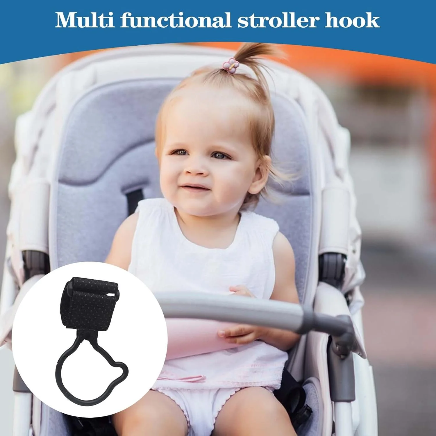 گیره و قلاب کالسکه، قلاب آویز سازمان دهنده خرس بادوام برای کیف لوازم نوزاد، کیف پول، لوازم جانبی خرید