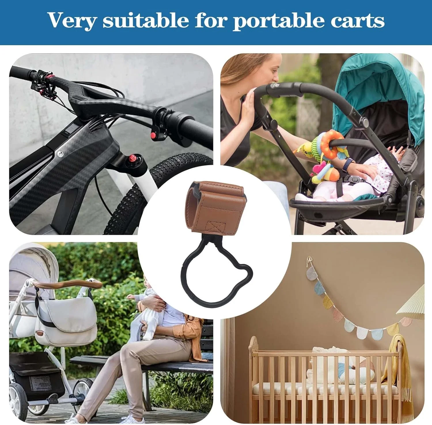 گیره و قلاب کالسکه - لوازم جانبی کالسکه - آویز خرس آلیاژ روی، سازمان دهنده و نگهدارنده برای اسکوتر، واکر، ویلچر