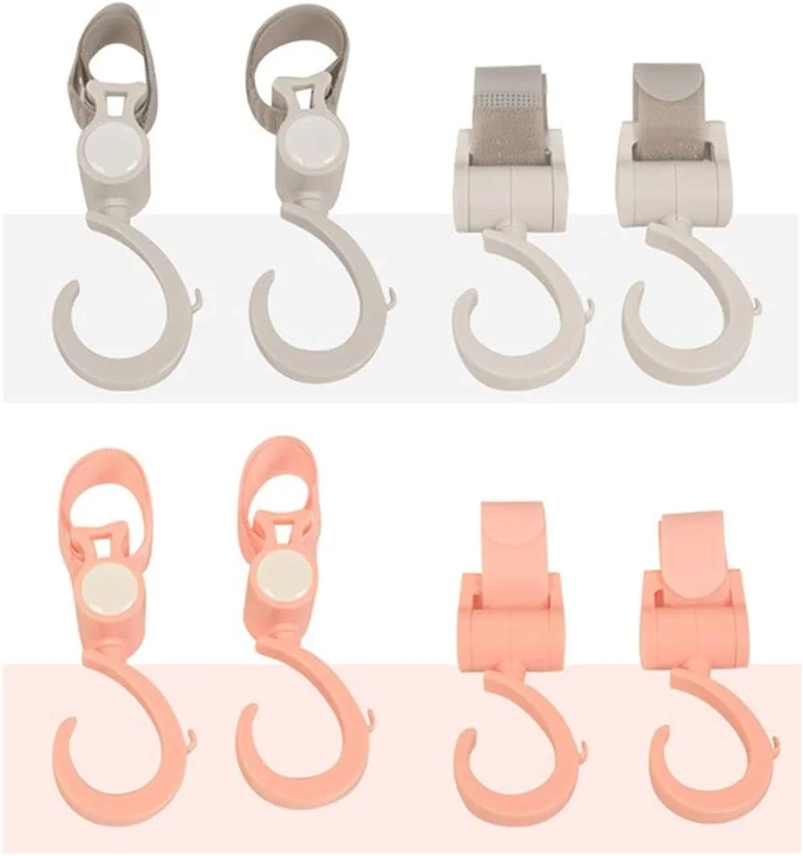 2 عدد ارگانایزر ویلچر، قلاب صندلی ماشین کودک، آویز چرخشی 360 درجه کودک، قلاب کیف کالسکه، قلاب کالسکه کودک، قلاب پرام