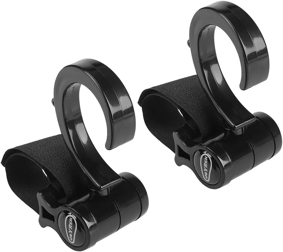 آویز کالسکه، بسته 4 عددی با چرخش 360 درجه، لوازم جانبی آویز کالسکه نوزاد برای مادر و پدر هنگام پیاده روی یا خرید، حداکثر ظرفیت 30 کیلوگرم