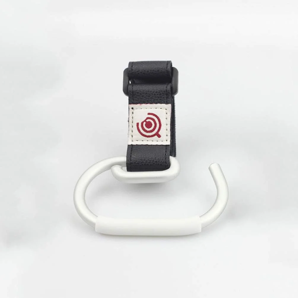 آویزهای کالسکه کودک تاپ بتی، گیره های جهانی کیف، آویز رولیتور واکر، نگهدارنده های کالسکه، سازمان دهنده کالسکه برای اتصال کیف خرید و کیف تعویض پوشک (مشکی نقره ای)