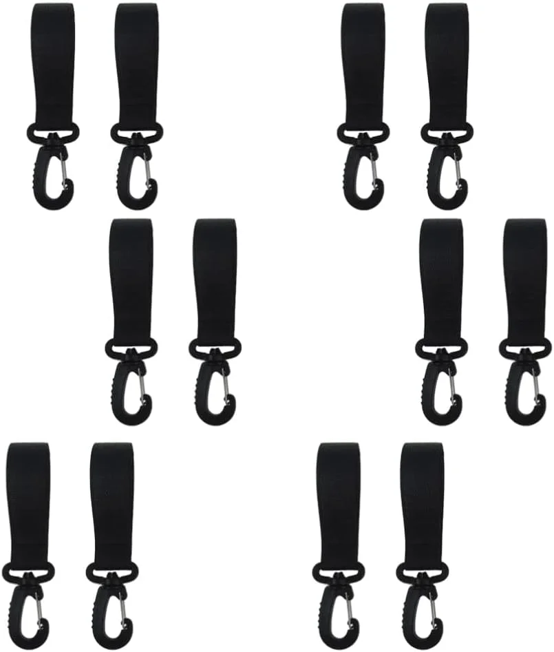 ۱۲ عدد گیره کالسکه، سازمان دهنده کالسکه کودک، گیره های آویز چند منظوره برای کیف پوشک، خواربار، کیف پول، مشکی ۱۲ عدد گیره کالسکه، سازمان دهنده کالسکه کودک، گیره های آویز چند منظوره برای کیف پوشک، خواربار، کیف پول، مشکی