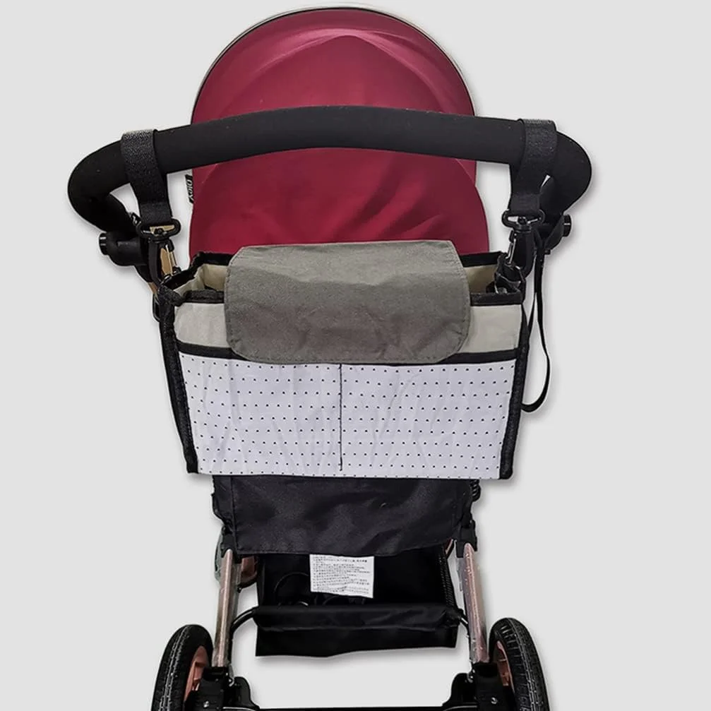 ۱۲ عدد گیره کالسکه، سازمان دهنده کالسکه کودک، گیره های آویز چند منظوره برای کیف پوشک، خواربار، کیف پول، مشکی