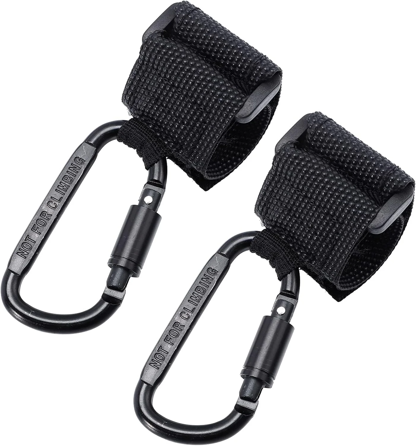 2 عدد گیره آویز کالسکه کودک، سازمان دهنده کالسکه کودک، گیره های آویز ضد لغزش برای آویزان کردن کیف پوشک، مواد غذایی و کیف دستی