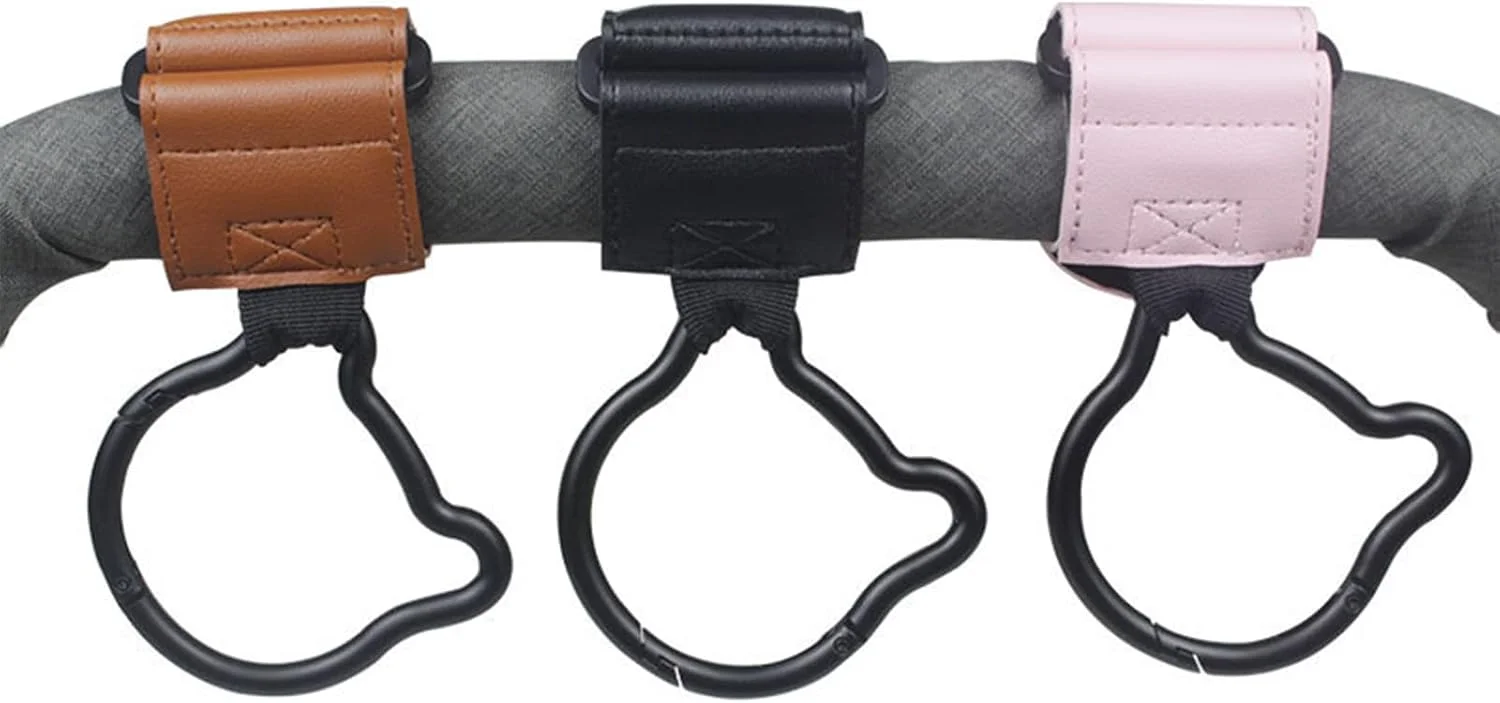 قلاب آویز کالسکه کودک برای آویزان کردن کیف لوازم و غیره، آویز ارگانایزر سبد خرید نوزاد طرح خرس دوست داشتنی