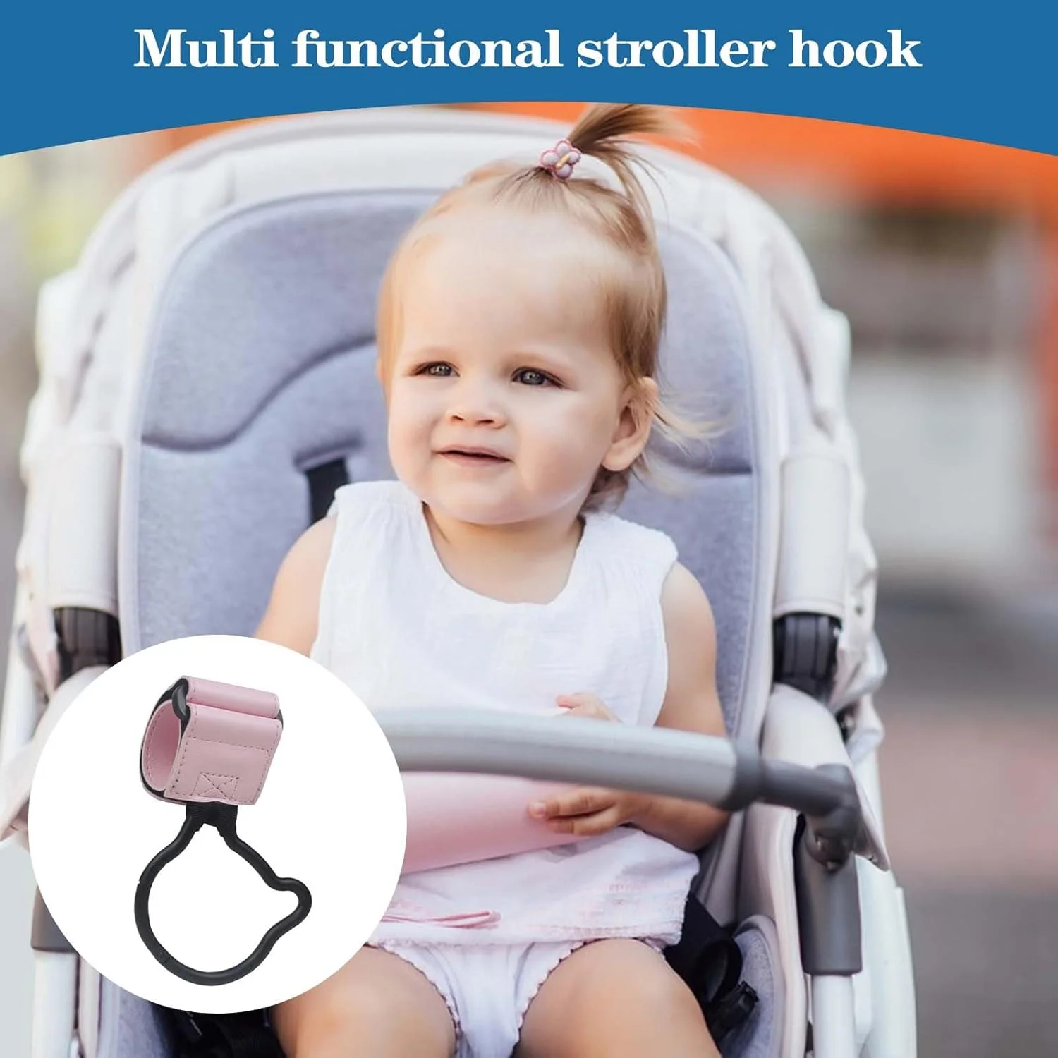 قلاب های کالسکه | گیره کارابین قلاب های کالسکه کودک، آویز خرس آلیاژ روی، سازمان دهنده کارابین برای اسکوتر، واکر، ویلچر