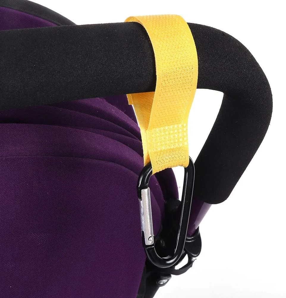 ۱۰ عدد قلاب کالسکه چند منظوره برای کیف لوازم کودک (زرد)