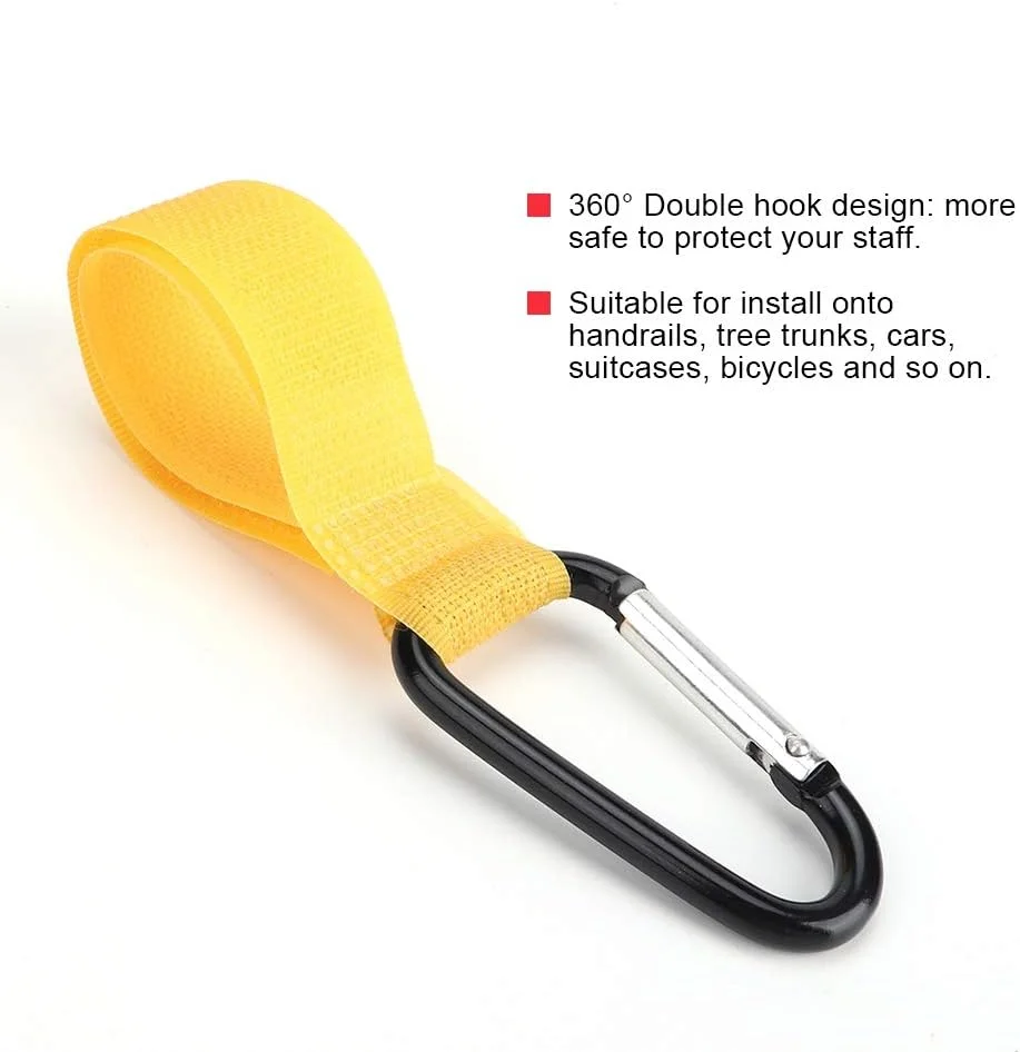 ۱۰ عدد قلاب کالسکه چند منظوره برای کیف لوازم کودک (زرد)