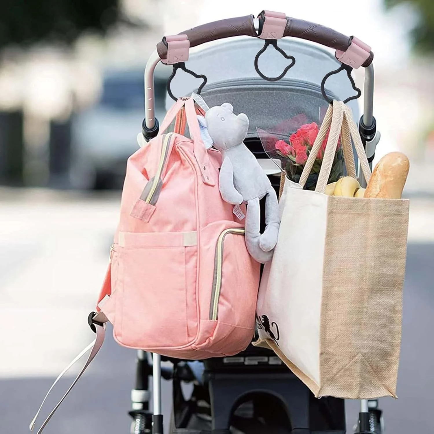 قلاب های کالسکه برای کیف | گیره کارابین کالسکه کودک، آویز کارابین آلیاژ روی سنگین، لوازم کودک برای کیف پوشک، کیف پول، خرید، کیسه مواد غذایی