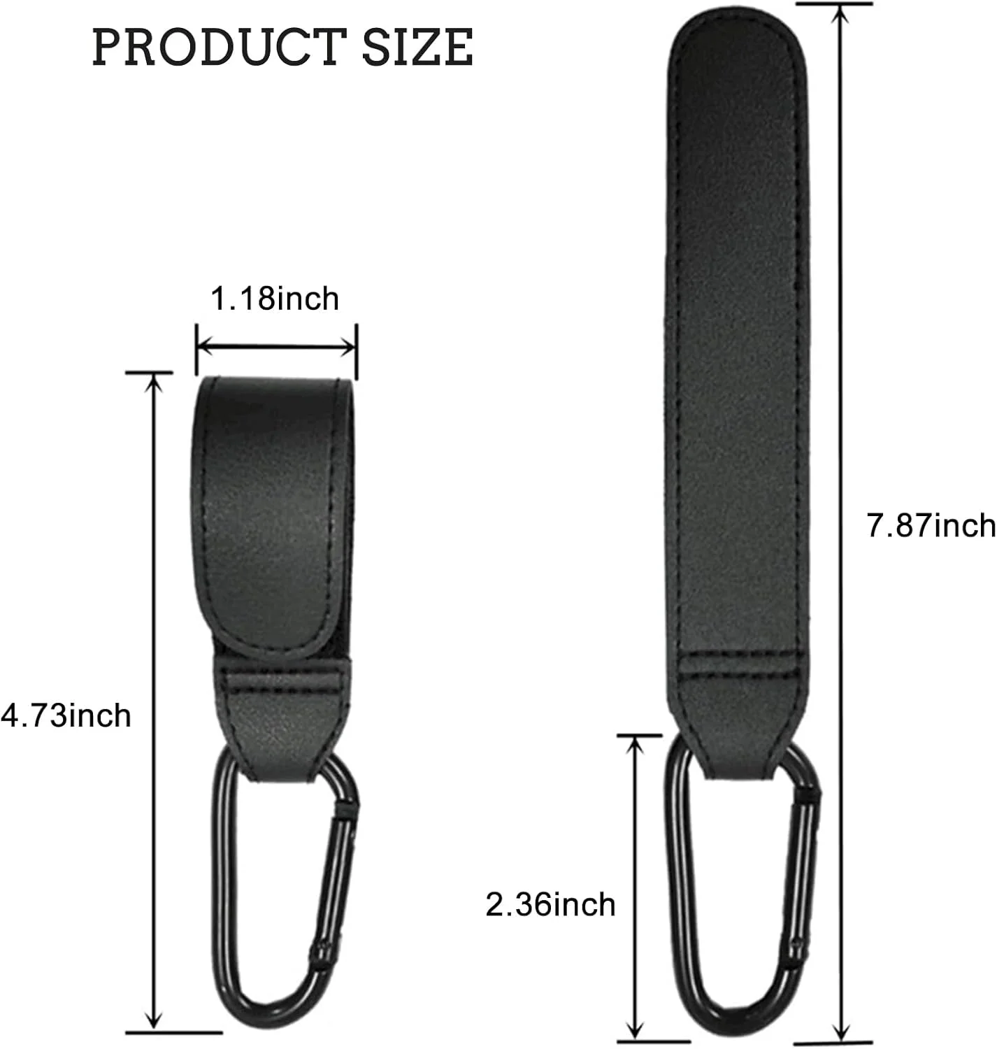 گیره های کالسکه کودک 5 عددی برای آویزان کردن، لوازم جانبی گیره های کالسکه جهانی، قلاب برای کیف پوشک، سبد خرید، کیف دستی، کوله پشتی، آویز چرمی PU قابل تنظیم