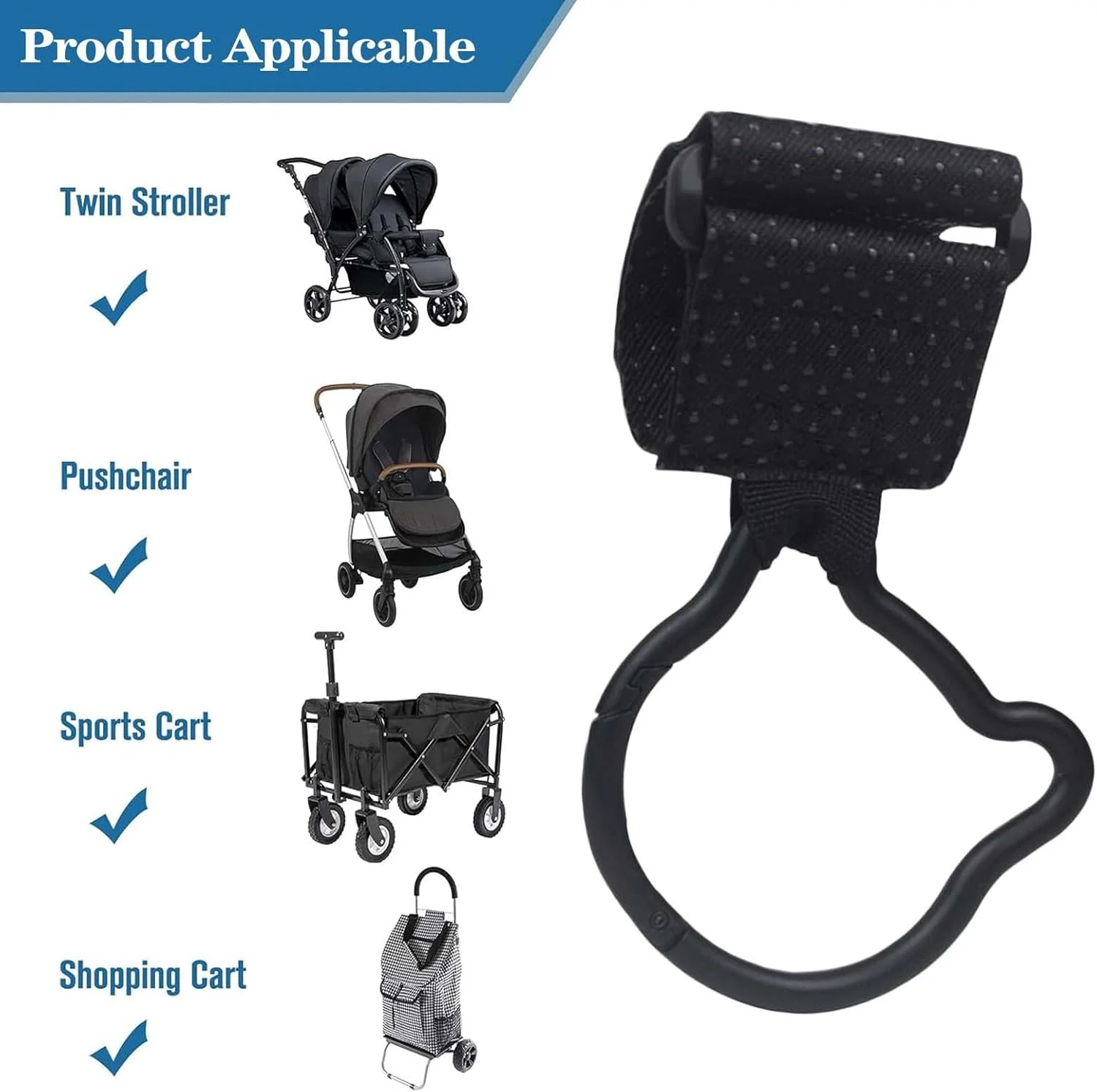 قلاب های کالسکه | گیره های قلاب دار لوازم جانبی کالسکه، آویز کارابین سنگین برای خرید کیف مواد غذایی، لوازم جانبی اسکوتر