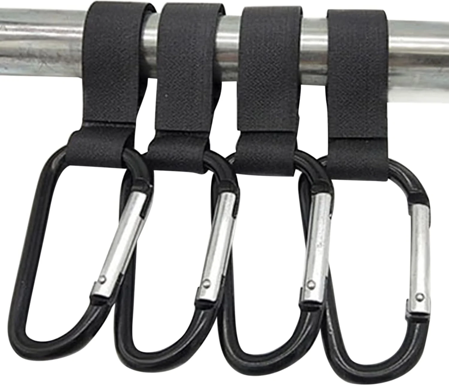 آویز کالسکه کودک، 2 بسته شامل 2 عدد آویز چند منظوره، گیره های کالسکه برای لوازم جانبی کالسکه مادر، مناسب برای آویزان کردن کیف پوشک و کیف دستی