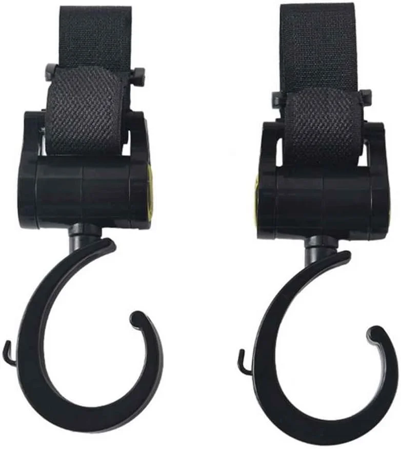 شووای هگرابی 2 عددی / ست قلاب پلاستیکی جادویی کالسکه کودک آویز کالسکه چرخشی 360 درجه