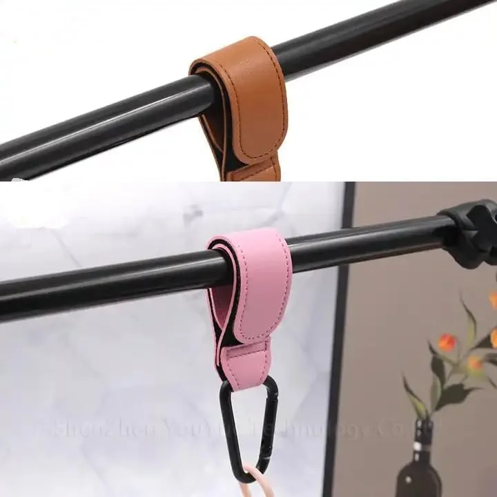 قلاب های کالسکه کودک برای آویزان کردن کیف لوازم کودک، قلاب های چسبی چند منظوره برای کیسه های خرید مواد غذایی (خاکستری)