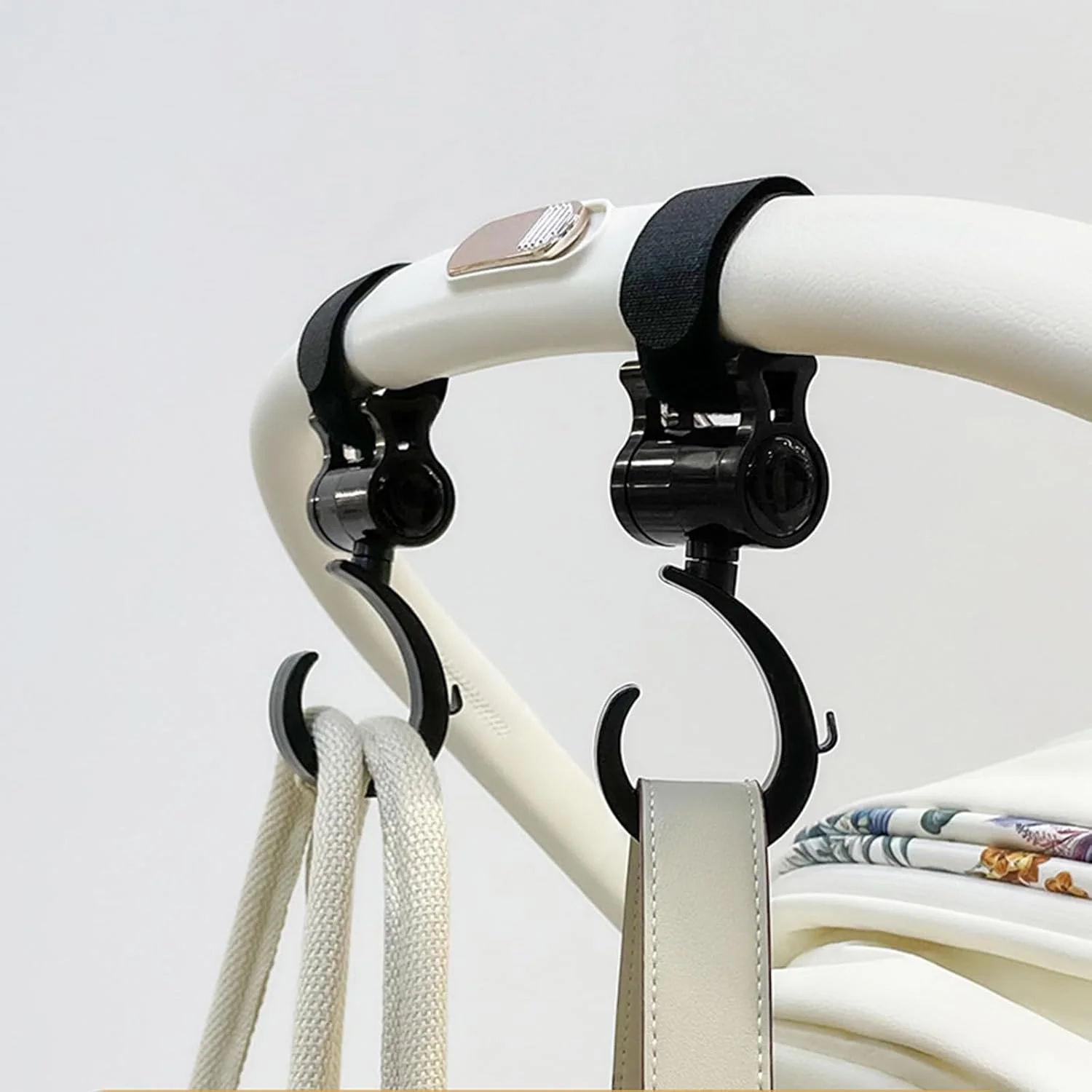 قلاب چرخشی 360 درجه کالسکه کودک، آویز چند منظوره برای استفاده آسان و افزایش دوام (1 یا 2 عددی)