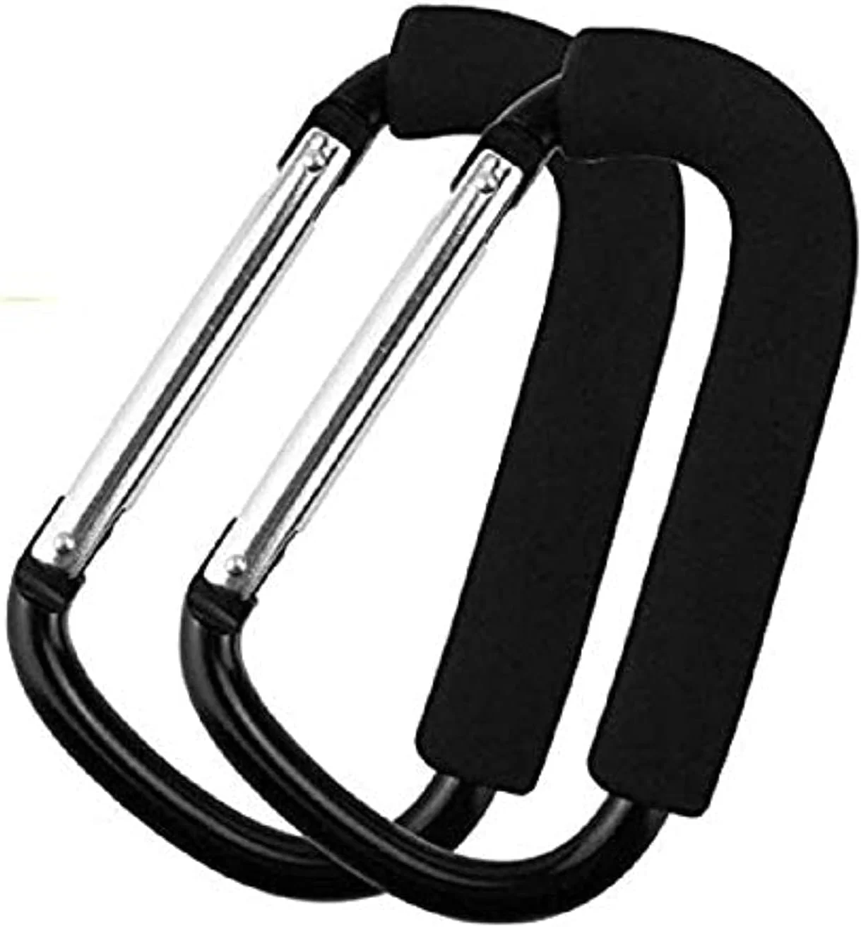 آویز سازمان دهنده کالسکه خزنه برای آویزان کردن کیف پوشک، کیف خرید، کیف دستی. مناسب برای انواع صندلی خودرو، کالسکه های بچه، پرام، سبد خرید (2 عدد)