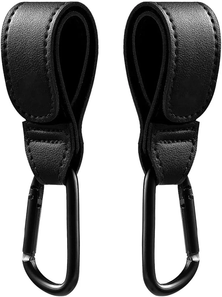 گیره های کالسکه کودک، گیره های کیف برای آویزان کردن کیف لوازم کودک، گیره های چند منظوره برای کیف های خرید مواد غذایی، گیره های کالسکه کودک، بندهای چرمی گیاهی ممتاز، لوازم جانبی کالسکه (2 عدد، مشکی) گیره های کالسکه کودک، گیره های کیف برای آویزان کردن کیف لوازم کودک، گیره های چند منظوره برای کیف های خرید مواد غذایی، گیره های کالسکه کودک، بندهای چرمی گیاهی ممتاز، لوازم جانبی کالسکه (2 عدد، مشکی)