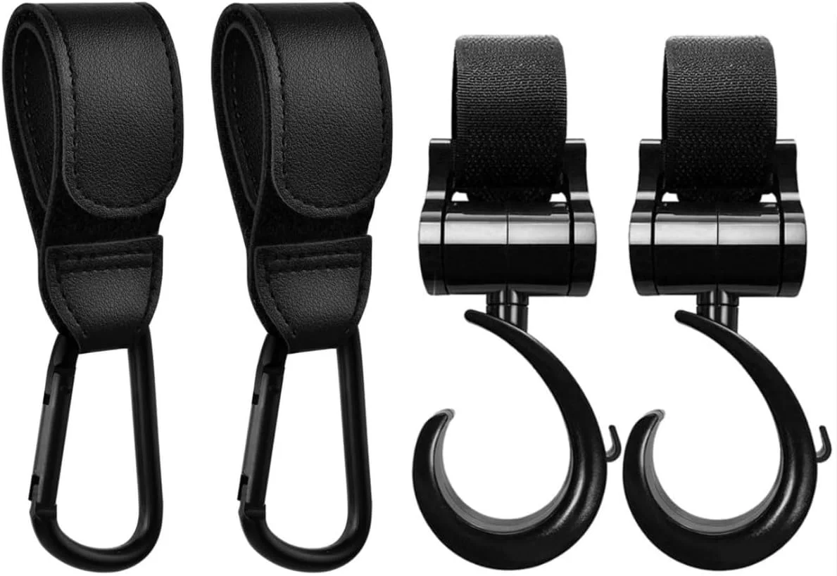 گیره آویز کالسکه کودک، گیره های جهانی کالسکه، گیره های کیف مادر برای آویزان کردن کیف لوازم کودک، کیف دستی، سازمان دهنده کالسکه، لوازم جانبی کالسکه (4 عدد) گیره آویز کالسکه کودک، گیره های جهانی کالسکه، گیره های کیف مادر برای آویزان کردن کیف لوازم کودک، کیف دستی، سازمان دهنده کالسکه، لوازم جانبی کالسکه (4 عدد)