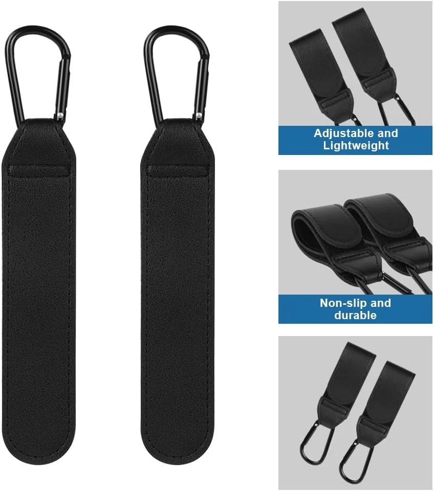 ست ۲ عددی قلاب کالسکه کودک، قلاب های چسبی یونیورسال برای کیف لوازم کودک، صندلی ماشین، کالسکه و سبد خرید