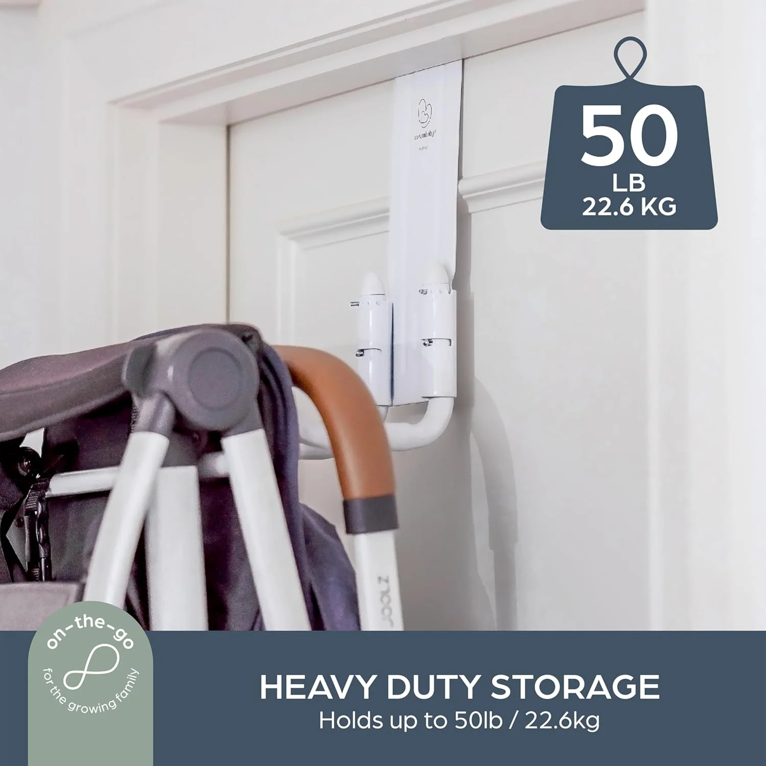 آویز کالسکه پشت دری Dreambaby StrollAway - سازمان دهنده قلاب فلزی سنگین با ظرفیت باربری 22.5 کیلوگرم - مدل G256