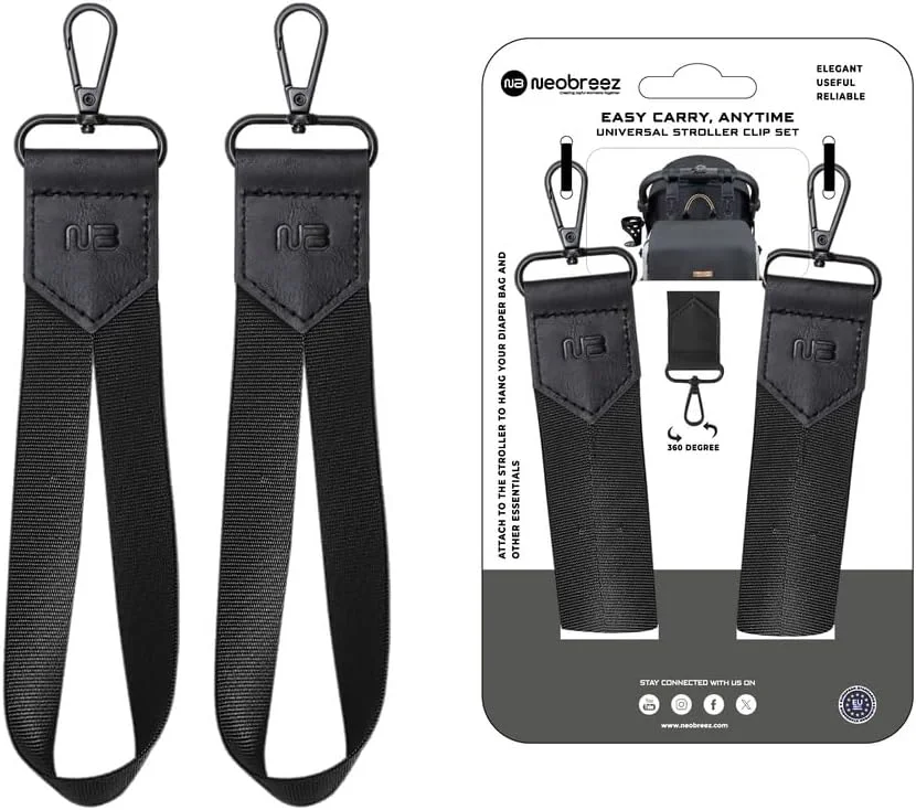 آویز کالسکه برای آویزان کردن کیف لوازم کودک (مشکی، 2 عددی)، قلاب کالسکه، ضد لغزش با باز کردن با یک دست، ملزومات سفر نوزاد، قلاب کالسکه با چرخش 360 درجه آویز کالسکه برای آویزان کردن کیف لوازم کودک (مشکی، 2 عددی)، قلاب کالسکه، ضد لغزش با باز کردن با یک دست، ملزومات سفر نوزاد، قلاب کالسکه با چرخش 360 درجه