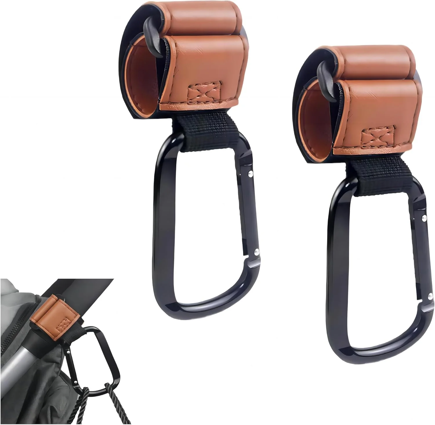 گیره های کالسکه کودک، بسته 2 عددی گیره های چرمی، گیره های کالسکه جهانی، قلاب لوازم جانبی کالسکه برای کالسکه، کیف پوشک، کیف خرید گیره های کالسکه کودک، بسته 2 عددی گیره های چرمی، گیره های کالسکه جهانی، قلاب لوازم جانبی کالسکه برای کالسکه، کیف پوشک، کیف خرید