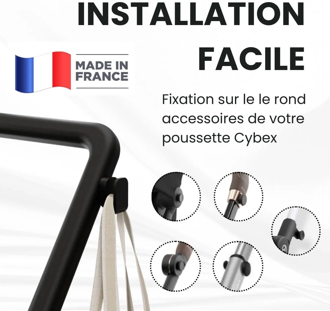 نگهدارنده کیف سازگار با کالسکه های سایبکس کویا، ملیو، پریام، بالیوس، تالوس، گزلی اس، ایزی اس-لاین، میوس، بیزی - اتصال لوازم جانبی برای کیف تعویض