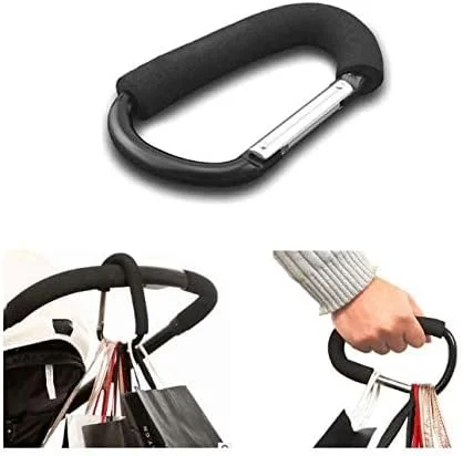 آویز کالسکه کودک SKEIDO، آویز خرید کالسکه، لوازم جانبی، آویز لباس برای کالسکه کودک - مشکی