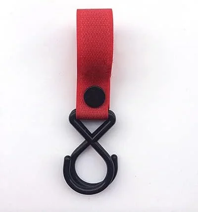 آویز کیف لوازم کودک کول بیبی برای کالسکه، بند چرمی PU با قلاب های S و کارابین پلاستیکی، لوازم جانبی کالسکه و پرام