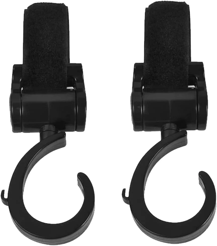 آویزهای کالسکه مامو بیر - بسته 2 عددی - گیره های کالسکه بزرگ و مشکی برای کیف لوازم مادر و کالسکه آویزهای کالسکه مامو بیر - بسته 2 عددی - گیره های کالسکه بزرگ و مشکی برای کیف لوازم مادر و کالسکه