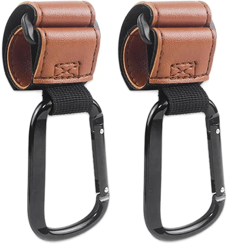 گیره های کالسکه کودک HASTHIP، گیره های چرمی، گیره های کالسکه جهانی، لوازم جانبی کالسکه، گیره برای کالسکه، کیف پوشک، کیف خرید، کیف پول و کوله پشتی (2 عدد قهوه ای) گیره های کالسکه کودک HASTHIP، گیره های چرمی، گیره های کالسکه جهانی، لوازم جانبی کالسکه، گیره برای کالسکه، کیف پوشک، کیف خرید، کیف پول و کوله پشتی (2 عدد قهوه ای)